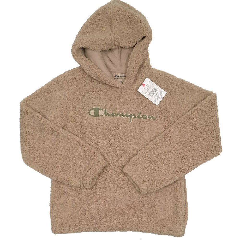 NEW Champion Kids High Pile Fleece Hoodie Jacket!  Country Walnut / Cargo Olive